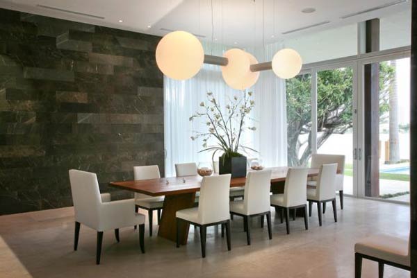 Arquitetura e Decoração de casa em Miami - dica de decoracao sala 
de jantar