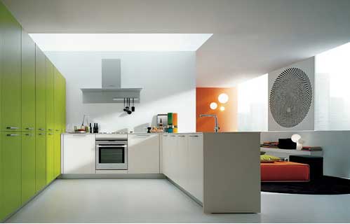 Dica de decoração para cozinhas modernas com mbiliário verde